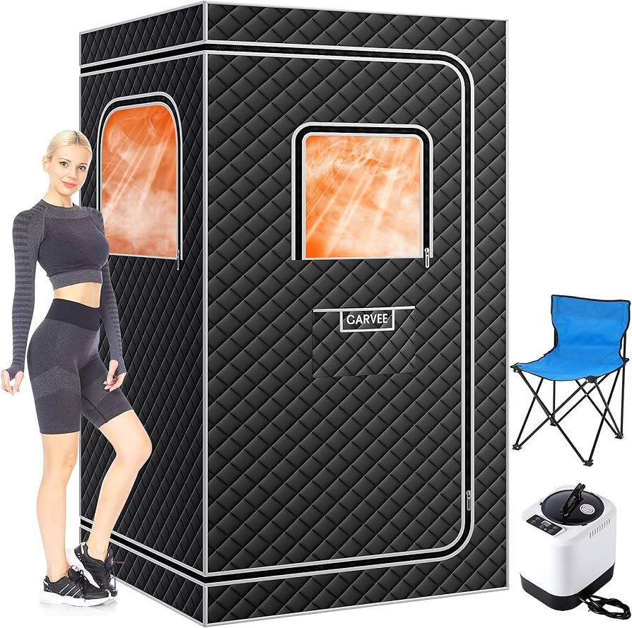 Garvee Sauna Box,Portable Sauna for Home with 4L 1500W Steamer,Explosion Zroof Zip,99 Mins Timer,... | Amazon (US)