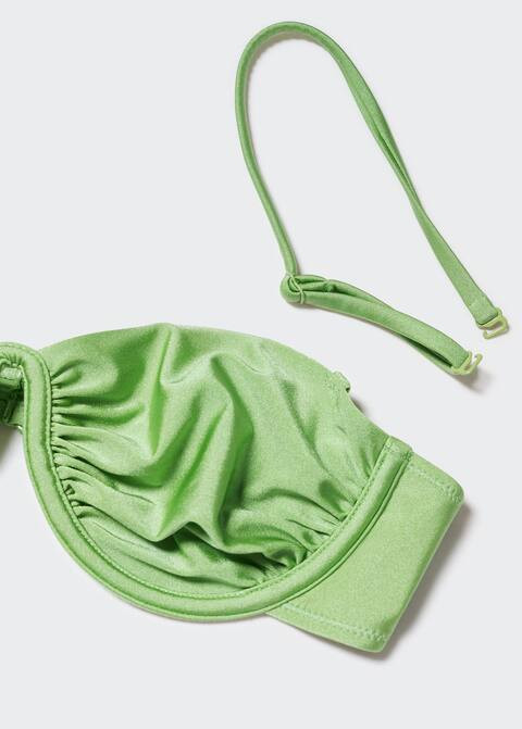 Shiny bikini top -  Women | Mango USA | MANGO (US)