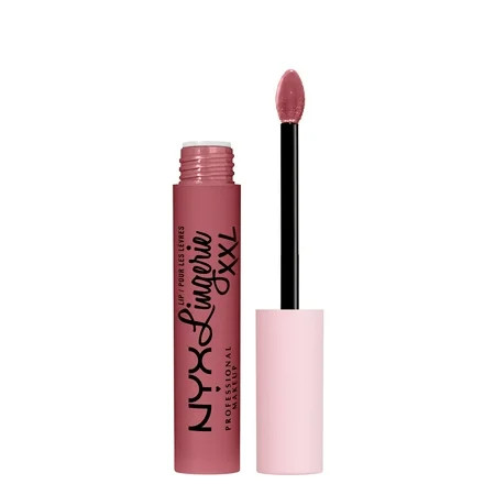 NYX Professional Makeup Lip Lingerie XXL Smooth Matte Liquid Lipstick, 16hr Longwear, Flaunt It, 0.13 fl oz | Walmart (US)