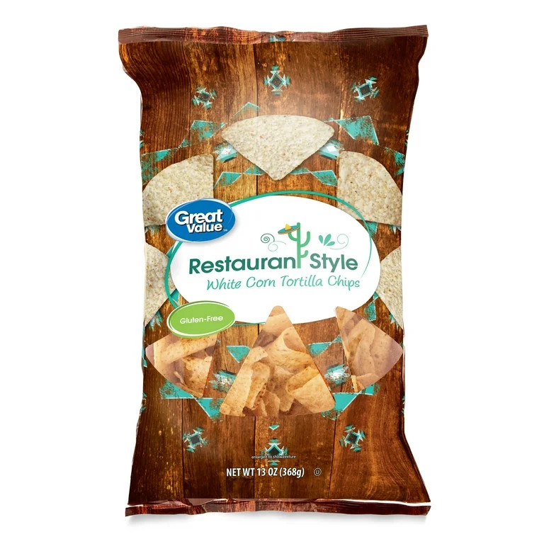 Great Value Restaurant Style White Corn Tortilla Chips, 13 oz | Walmart (US)