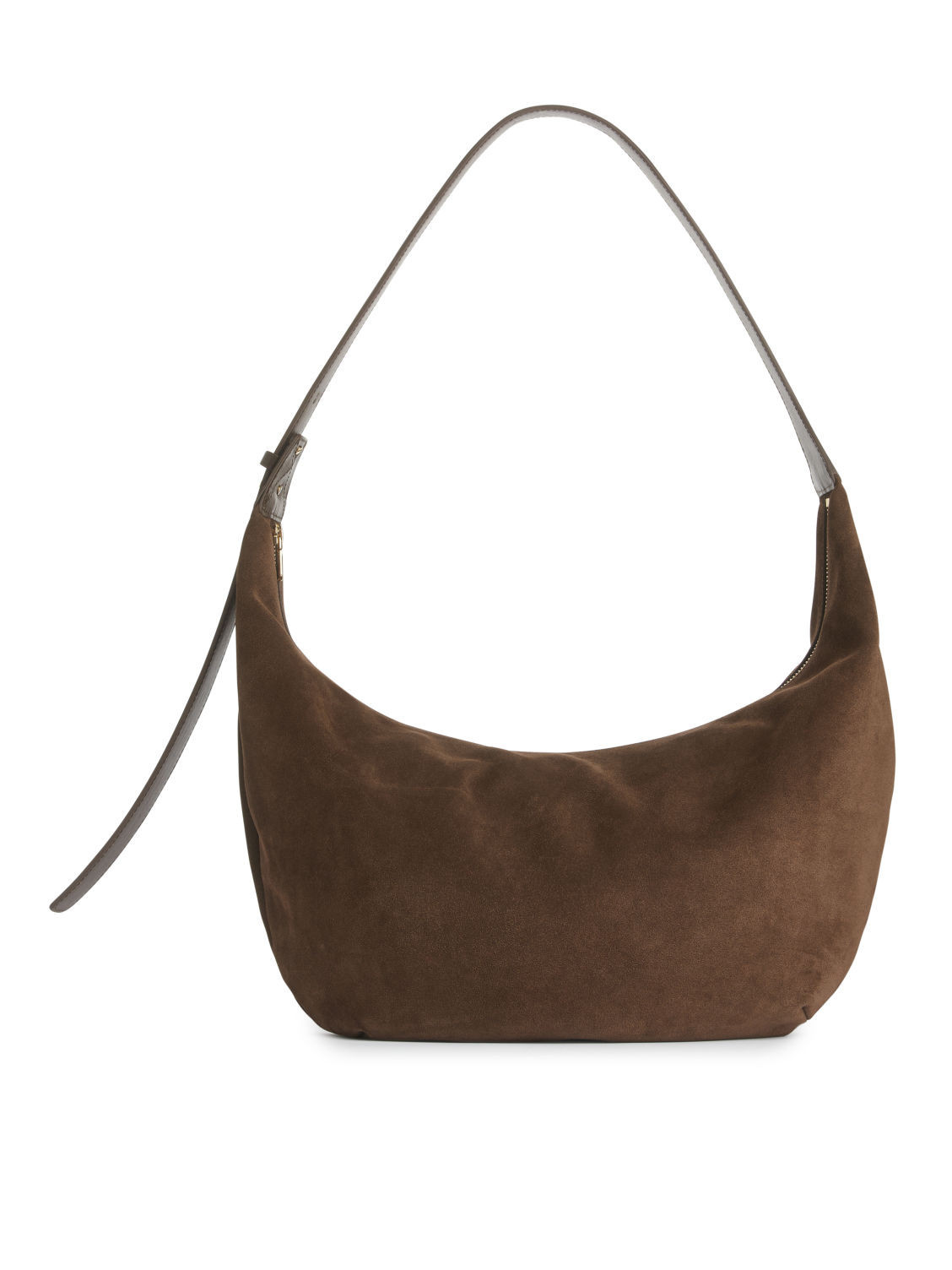 Curved Suede Bag - Beige | ARKET (US&UK)