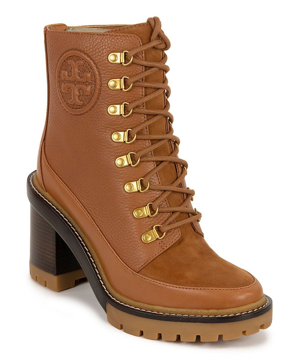 Tan Miller Leather Lug Ankle Boot - Women | Zulily