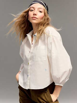 Old Navy x Christopher John Rogers Oversized Button-Down Poplin Shirt | Old Navy (US)