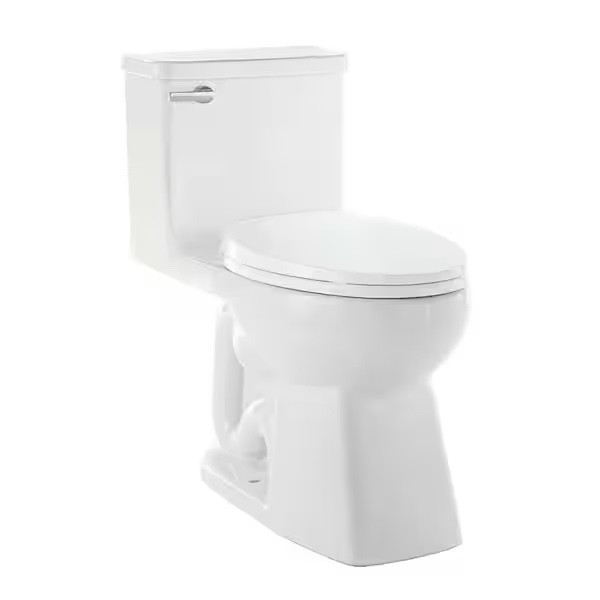 Power Flush 12 inch Rough In One-Piece 1.28 GPF Single Flush Elongated Toilet in White Seat Included

#LTKHome