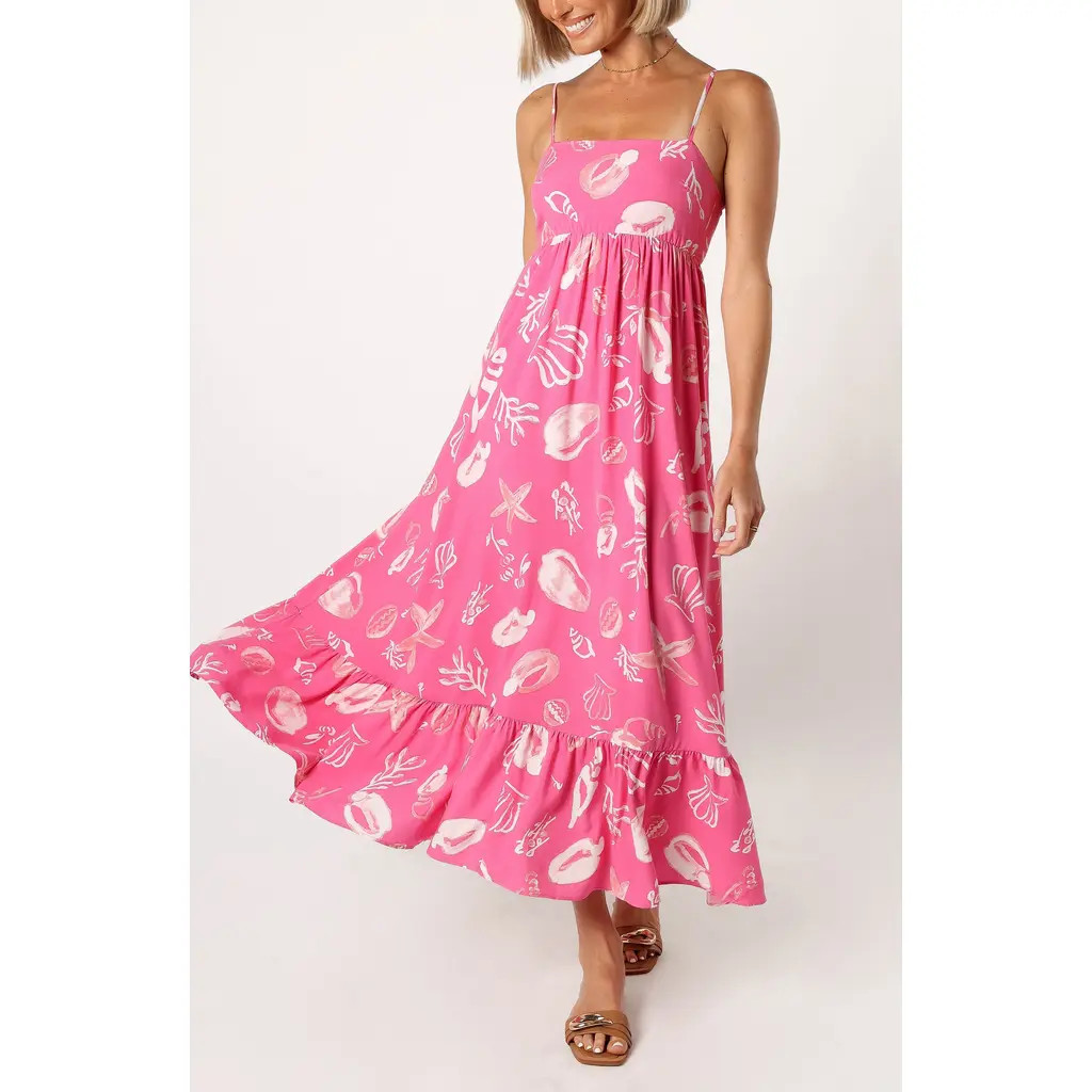 Petal & Pup Shea Maxi Dress in Pink Shell at Nordstrom Rack, Size Small | Nordstrom Rack