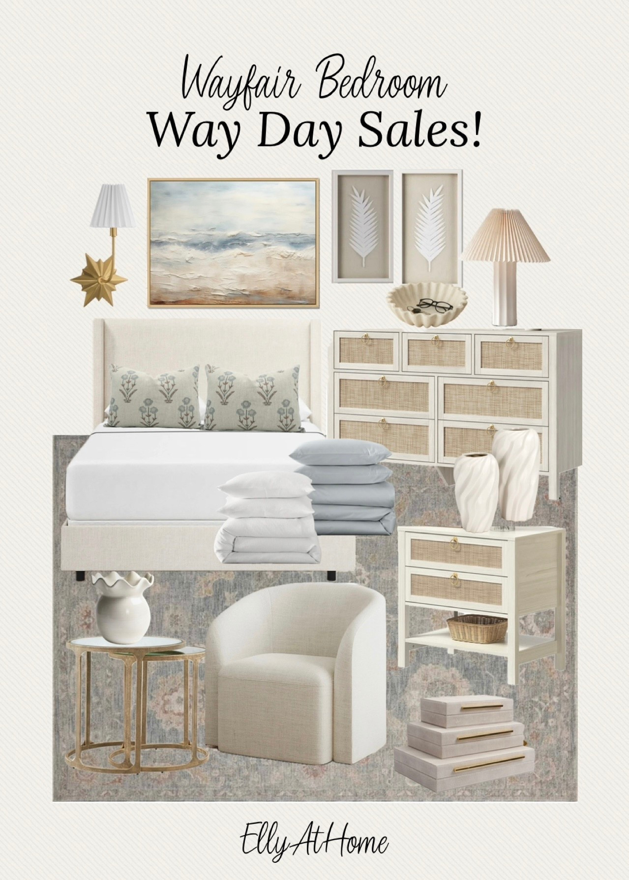 Way Day Sales! Shop soon, everything ships free! Wayfair classic coastal bedroom furniture, bedding, lighting, rugs, artwork and home decor accessories. Spring to summer styling! 

#LTKSaleAlert #LTKHome