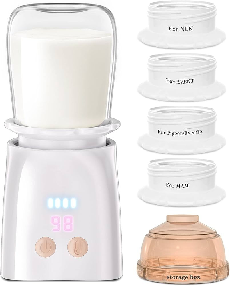 Bottle Warmer, Hopebig Baby Bottle Warmer with 4 Adapters, Rechargeable Portable Bottle Warmer wi... | Amazon (US)