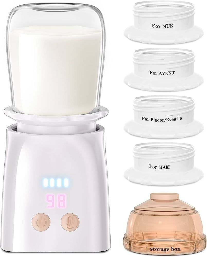 Bottle Warmer, Hopebig Baby Bottle Warmer with 4 Adapters, Rechargeable Portable Bottle Warmer wi... | Amazon (US)
