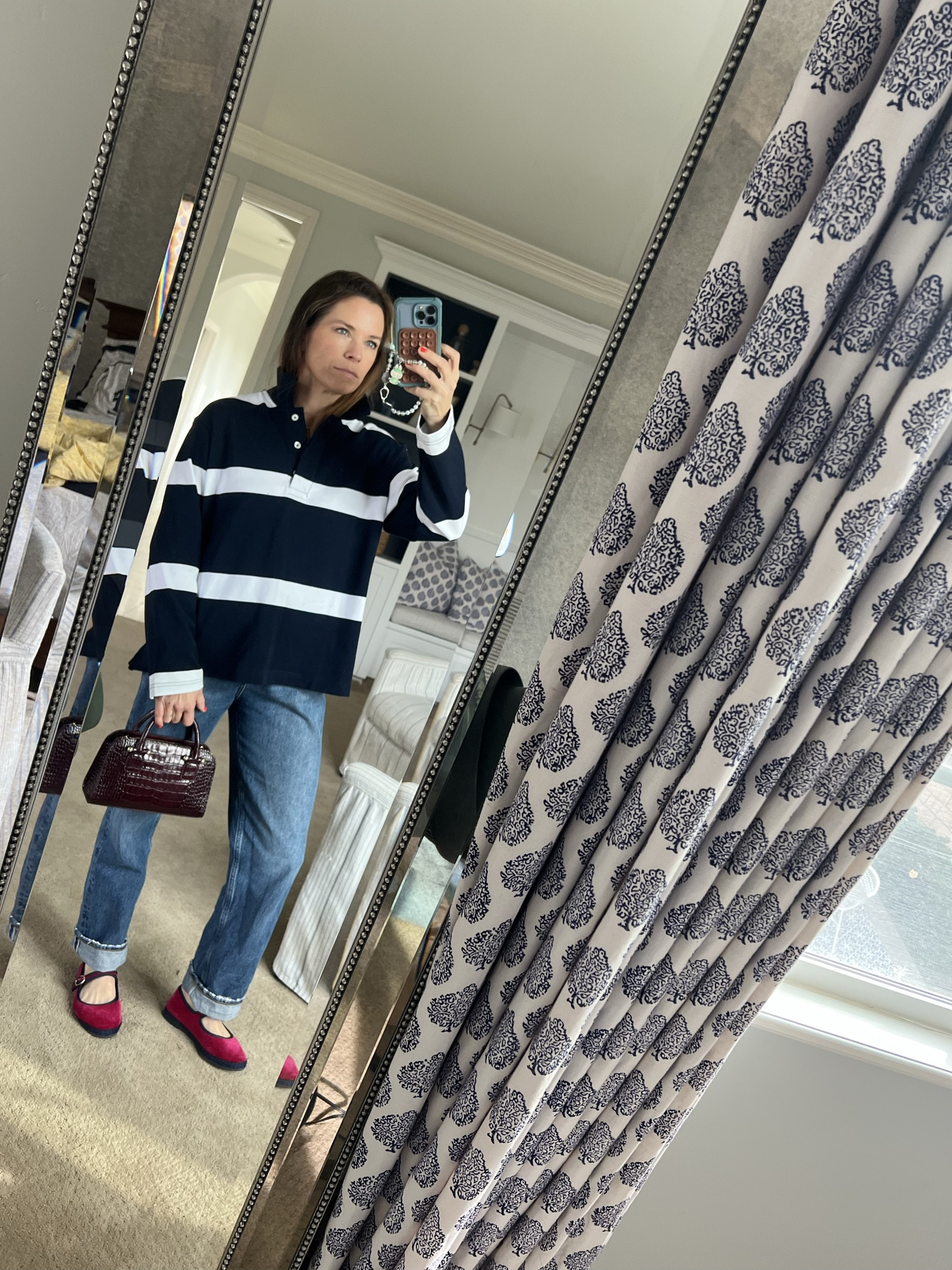 Oversized rugby tee, rugby polo, cool girl style, cool girl aesthetic, velvet shoes, shop small, Mary Jane’s 

#LTKMidsize #LTKOver40 #LTKU