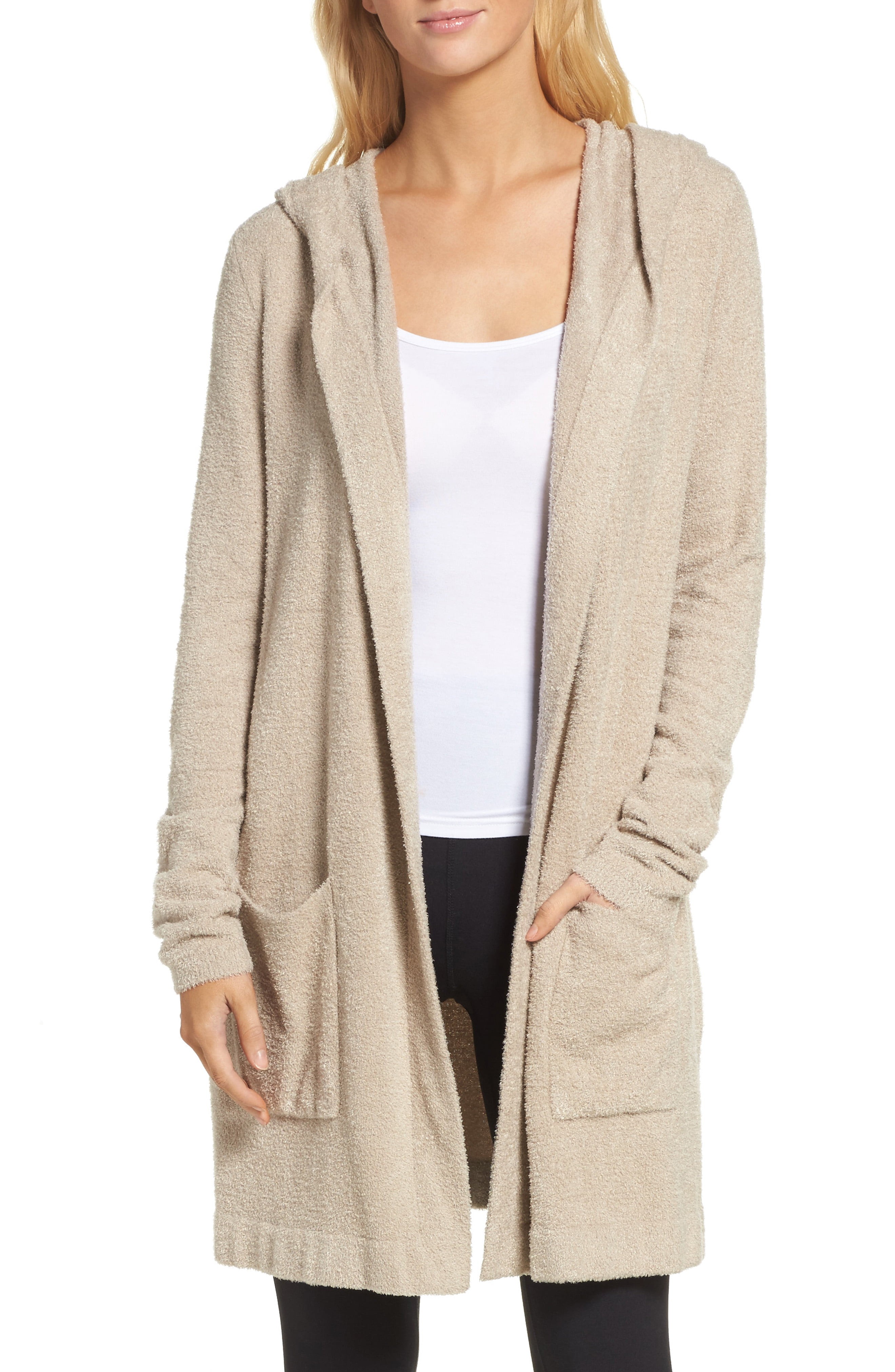 Barefoot Dreams® Cozychic Lite® Coastal Hooded Cardigan | Nordstrom