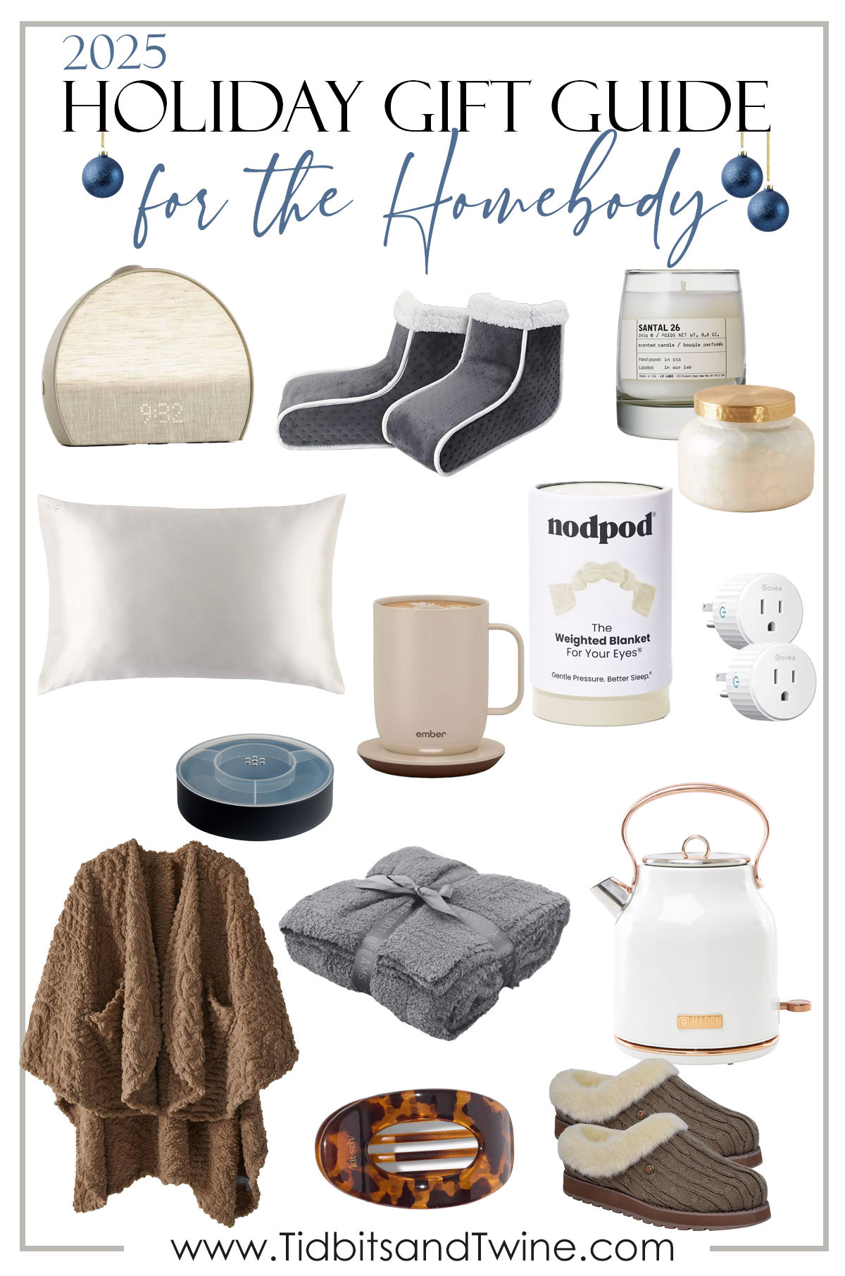 Cozy homebody gifts they’ll actually use.

#homebodygifts #giftsforhomebodies #cozygifts #holidaygifts2025 #giftideas2025 #giftingseason #slippers #smartmug #silkpillowcase #barefootdreams #santal26 #capriblue #embermug #hatchrestore #weightedeyemask #govee #wearableblanket #electrickettle #popcornmaker #ltkholiday #ltkhome #ltkfinds #ltkunder100 #ltkseasonal #treatyourself 

 #LTKGiftGuide #LTKmomlife #LTKHome
