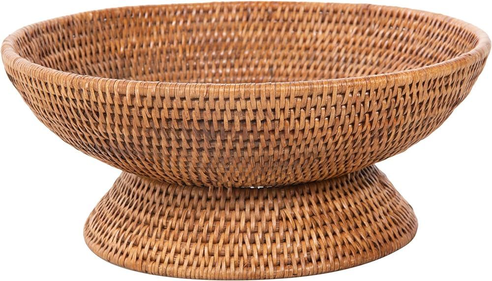 Kouboo La Jolla Rattan Fruit Bowl, Large, Honey-Brown | Amazon (US)