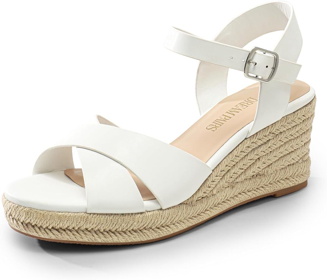 DREAM PAIRS Espadrille Dressy Wedge Sandals, Women's Platform Sandals Casual Summer, Comfortable ... | Amazon (US)