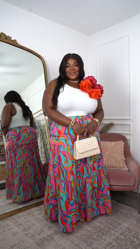 A statement skirt will never go out of style. This maxi from Amazon screams summer from the colors to the movement of the fabric. 

I am wearing their largest size, XXL, and it’s a bit tight on my hips. 


#LTKPlusSize #LTKFindsUnder50 #LTKStyleTip