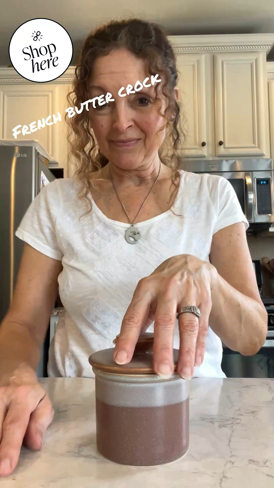 My favorite way to keep my butter.  🧈 We always keep our butter on the counter at room temp and this is the perfect way to store it. Just change out the water every day or two and your butter stays fresh, yet soft and spreadable. ￼😍

#LTKfoodie #LTKHome