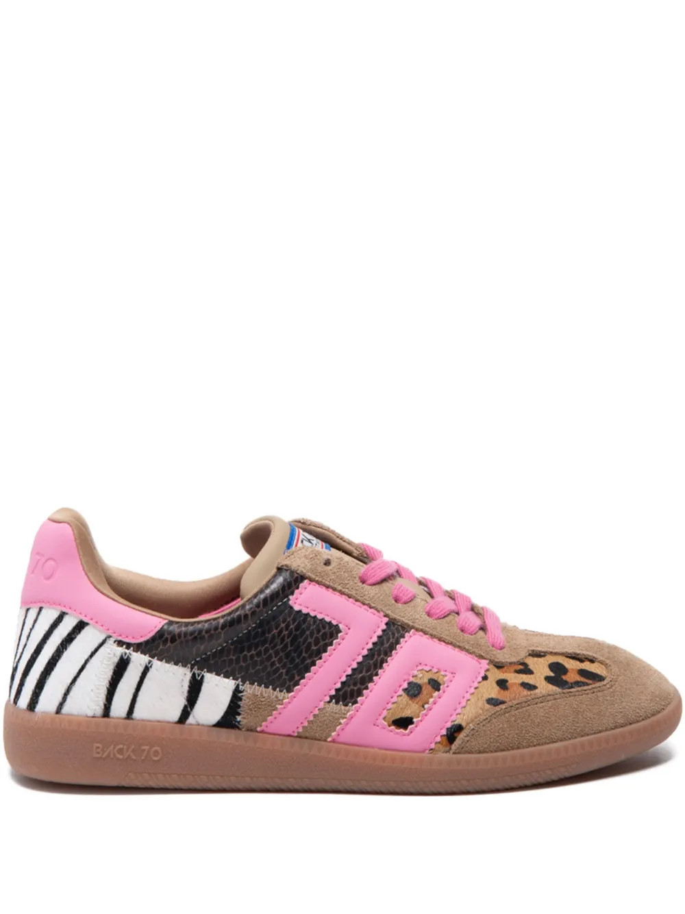 BACK 70 leopard zebra-print sneakers - Brown | Farfetch Global