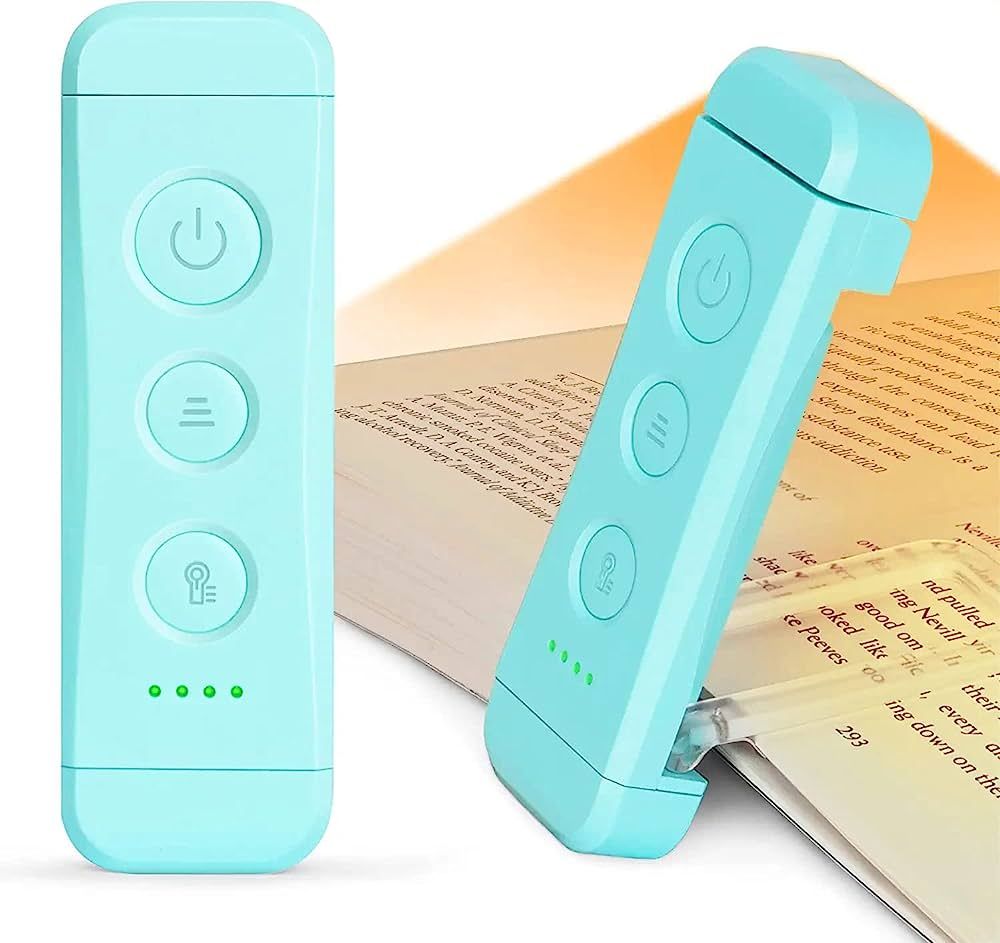 Glocusent USB Rechargeable Book Light for Reading in Bed, Portable Clip-on LED Reading Light, 3 A... | Amazon (US)