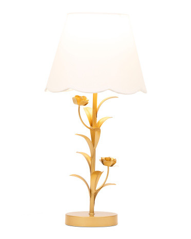 20in 3d Floral Metal Table Lamp | TJ Maxx