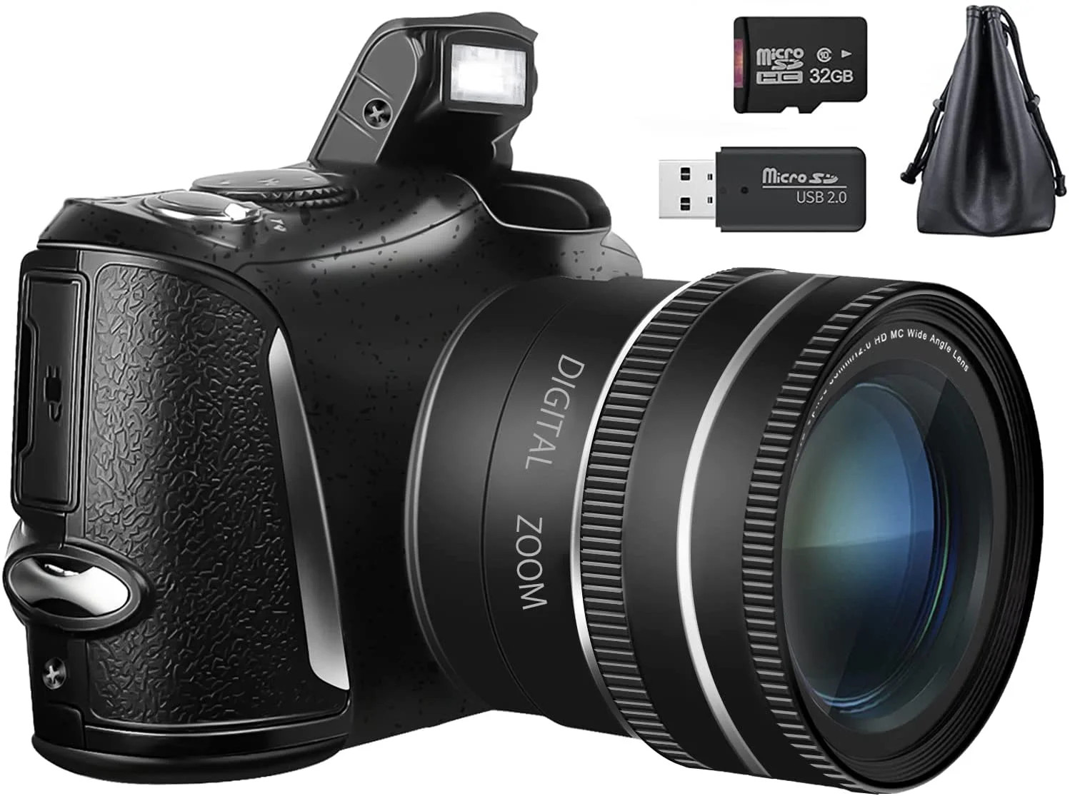 Digital Camera 4K Video Camera Camcorder Ultra HD 48MP YouTube Vlogging Camera with Wide Angle Le... | Walmart (US)