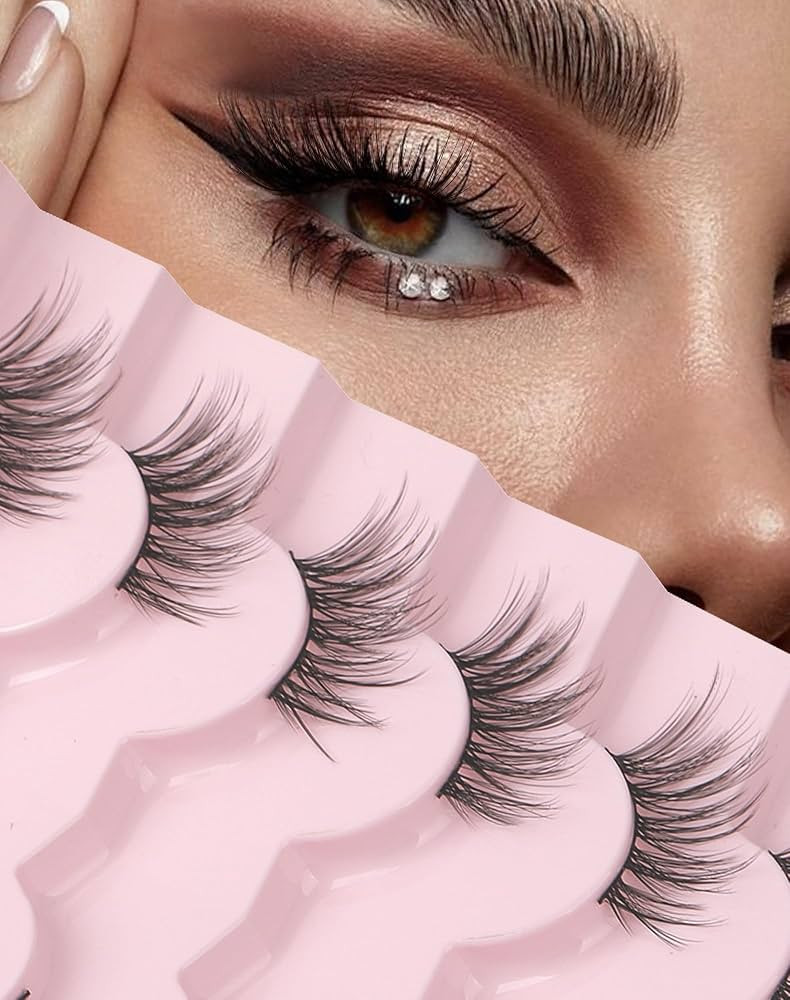 Half Lashes Natural Half Eyelashes Cat Eye Corner Lashes Narutal Look Wispy Lashes False Half Las... | Amazon (US)