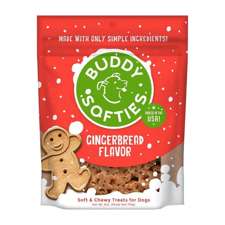 Buddy Biscuits Holiday Gingerbread Soft and Chewy Dog Treats - 6oz | Target