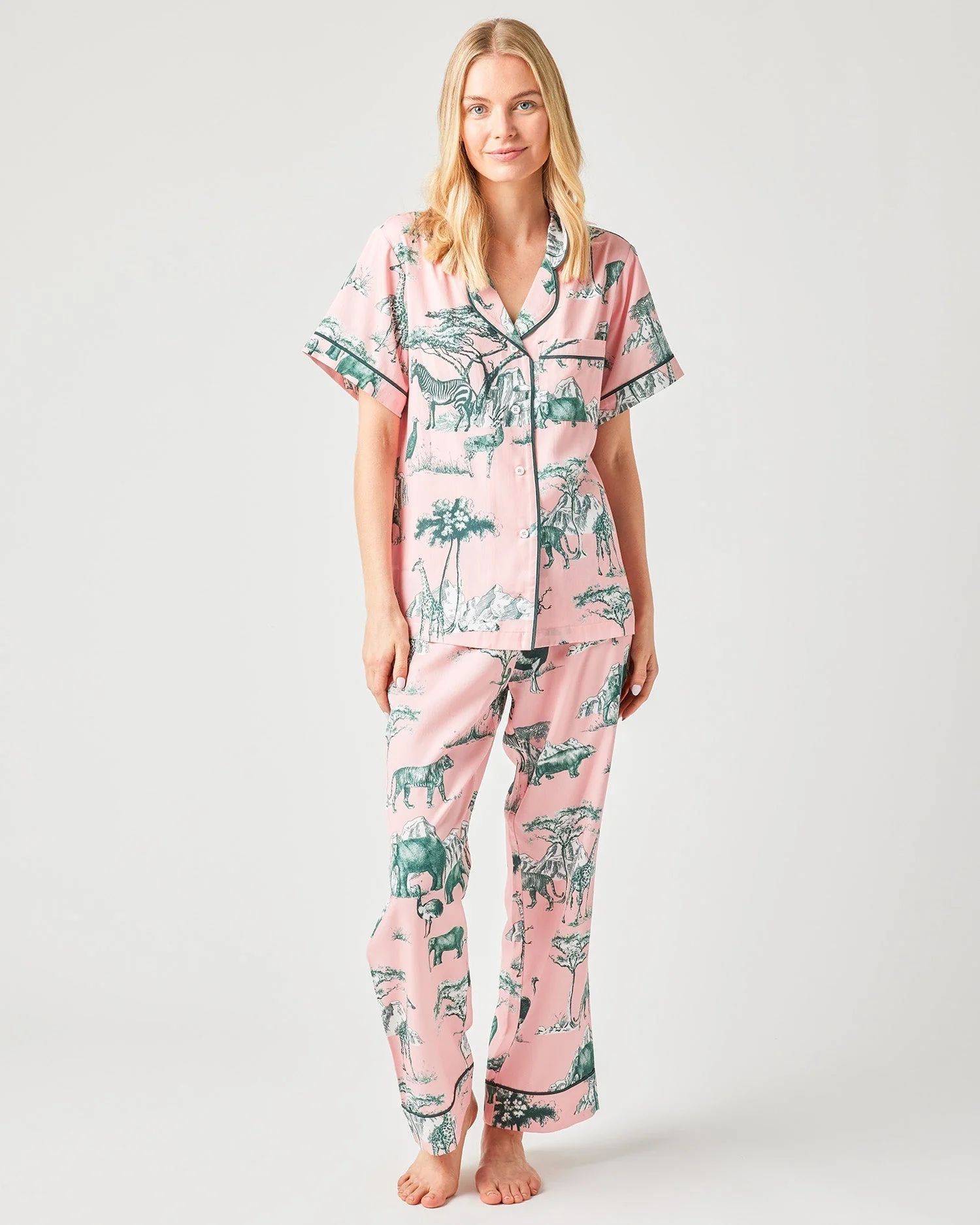 Safari Toile Pajama Set | Colorful Prints, Wallpaper, Pajamas, Home Decor, & More | Katie Kime Inc