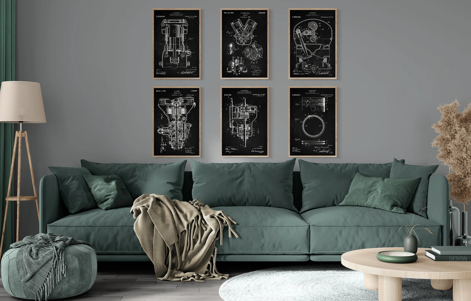 Engine Components Patent Prints, Set of 6, Engine Bearing Print, Garrage Wall Art, Transmission B... | Etsy (US)