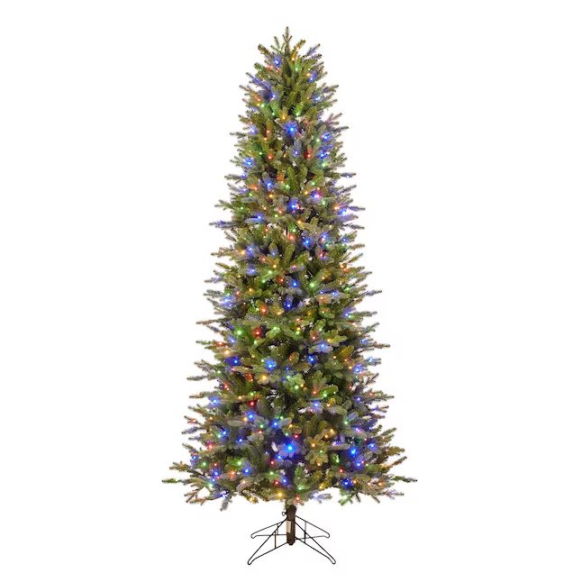 GE 7.5-ft Aspen Fir Pre-lit Slim Artificial Christmas Tree with LED Lights | Lowe's