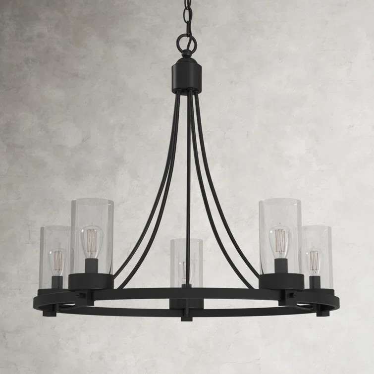 Laurie Dimmable Wagon Wheel Chandelier | Wayfair North America