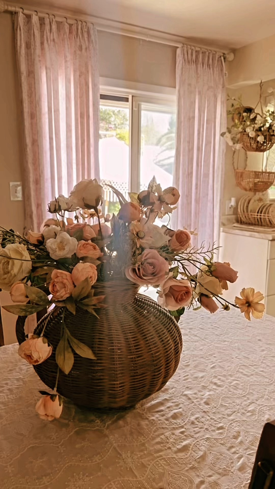 Shop my Curtains Name: Freya Botanical Naturals Patterned Custom Curtains
Color: Pink Botanical Pattern
Hanging Header Style: French Pleat