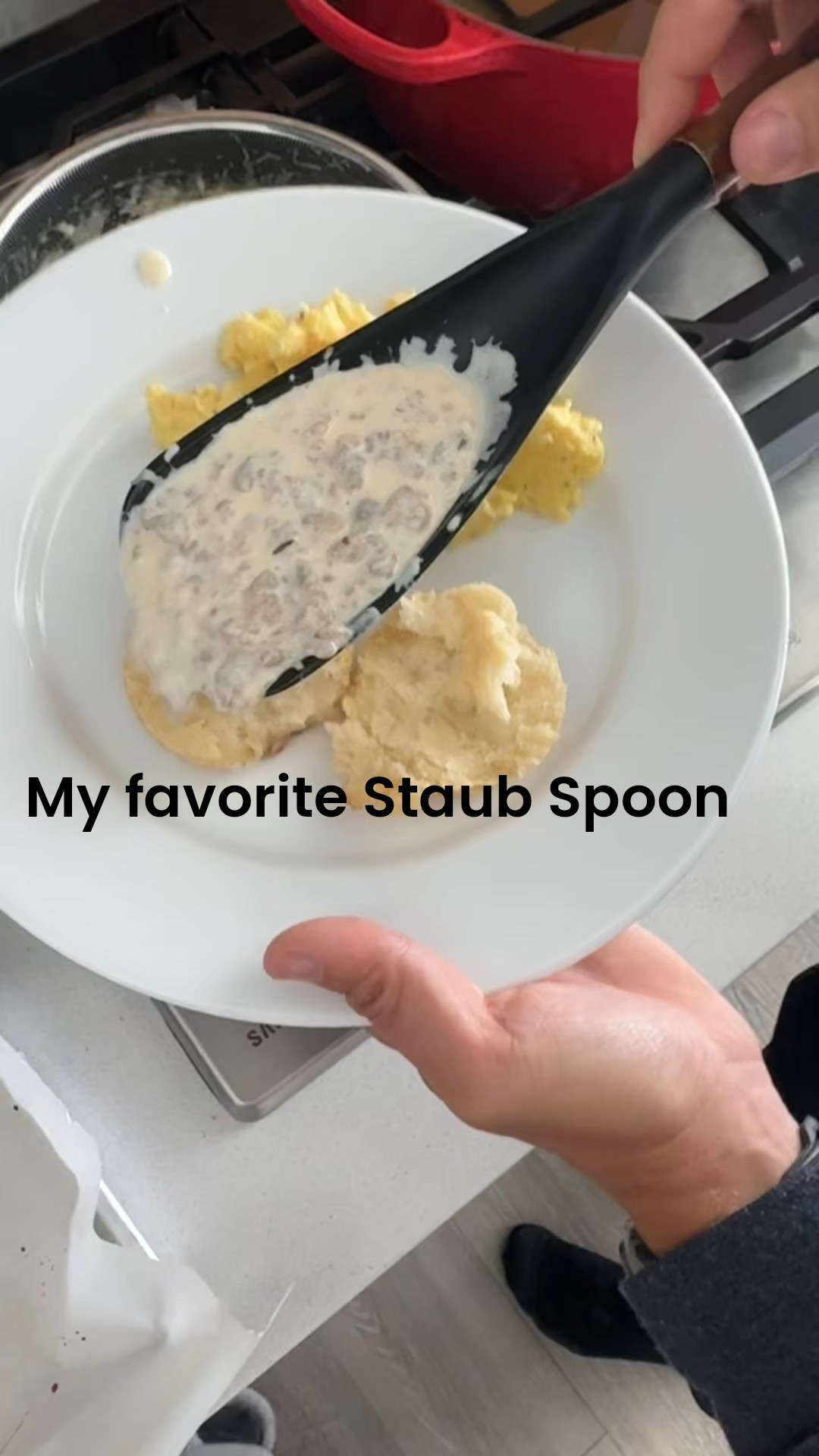 The Staub spoon I use for everything 🥄 Cook + serve with one tool  I used it for sausage gravy this morning and it’s perfect!

#LTKHome #LTKKitchen #LTKHoliday
#kitchenmusthave #cookwarefavorite #sausagegravy #breakfastrecipes #homecooking

Want Recipe? Google "better from scratch sausage gravy"