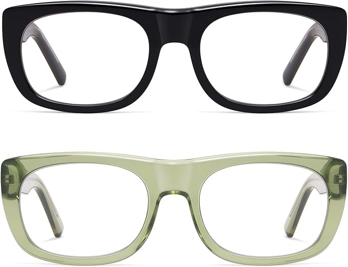 AMOMOMA Square Reading Glasses for Women Trendy Readers Blue Light Blocking Spring Hinge Stylish ... | Amazon (US)