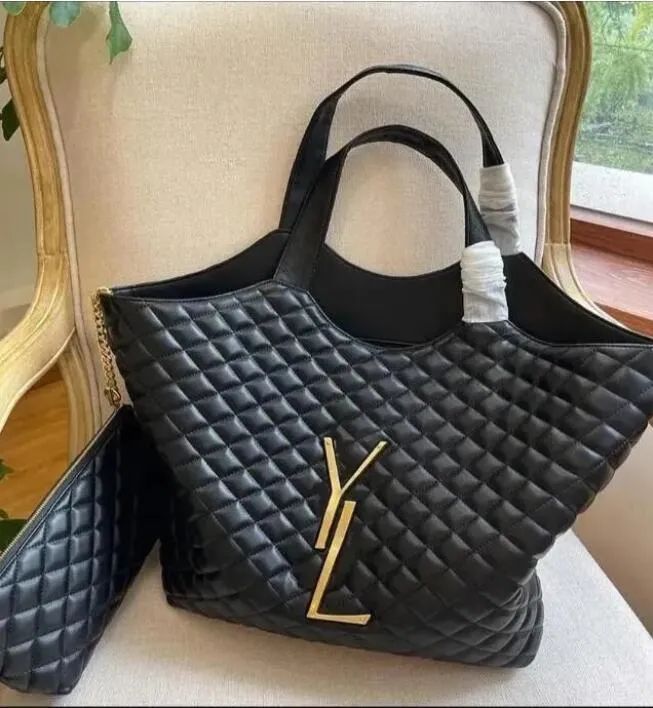icare maxi shopping bag oversized designer bag women handbags black quilted lambskin tote shoulde... | DHGate
