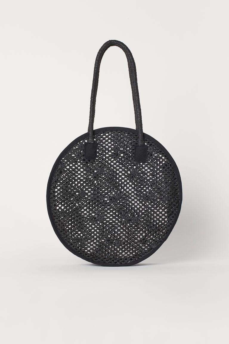 H & M - Round Straw Bag - Black | H&M (US + CA)