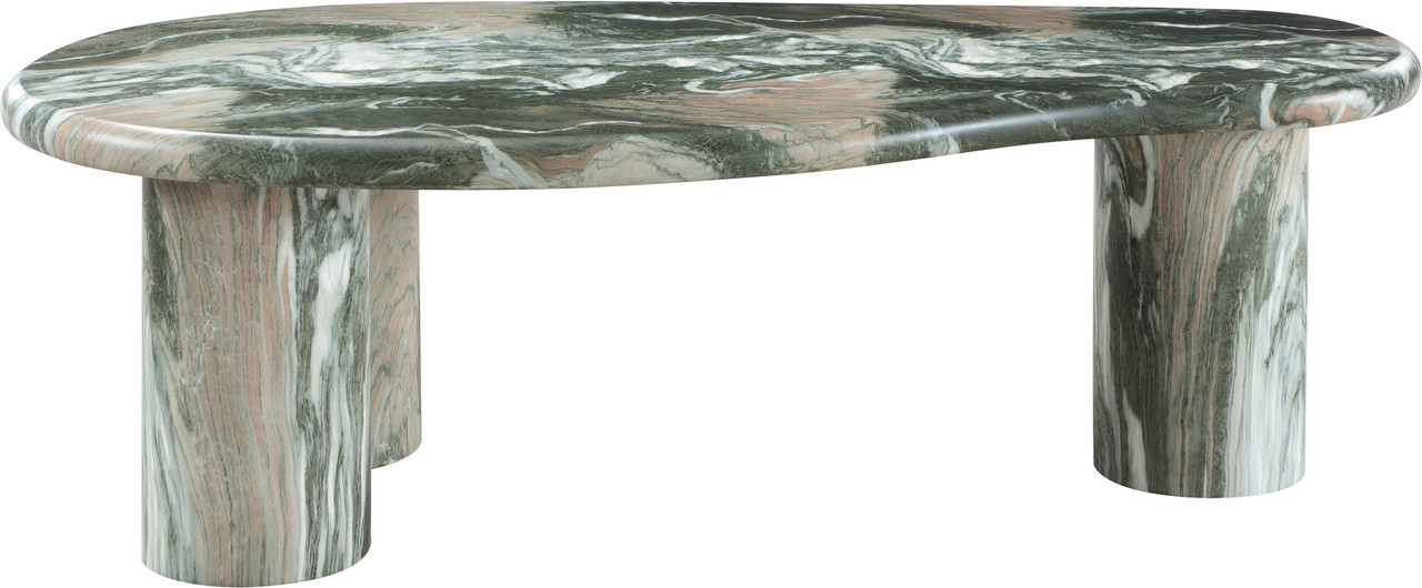 Sassari Marble Finish Concrete Coffee Table In Green | 1stopbedrooms