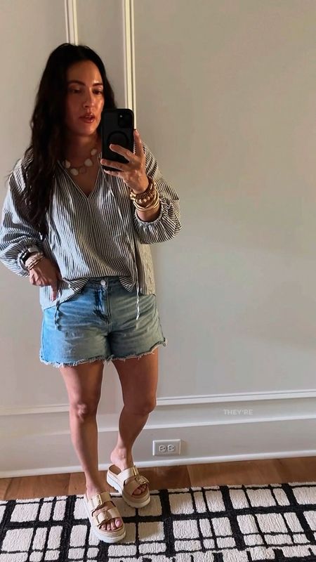 $15 cutoff jean shorts 🙌🏽 I sized up one size for a looser fit around my thighs.  Got a pair for my teenage daughter too! 

#LTKover40 #LTKfindsunder50 #LTKstyletip