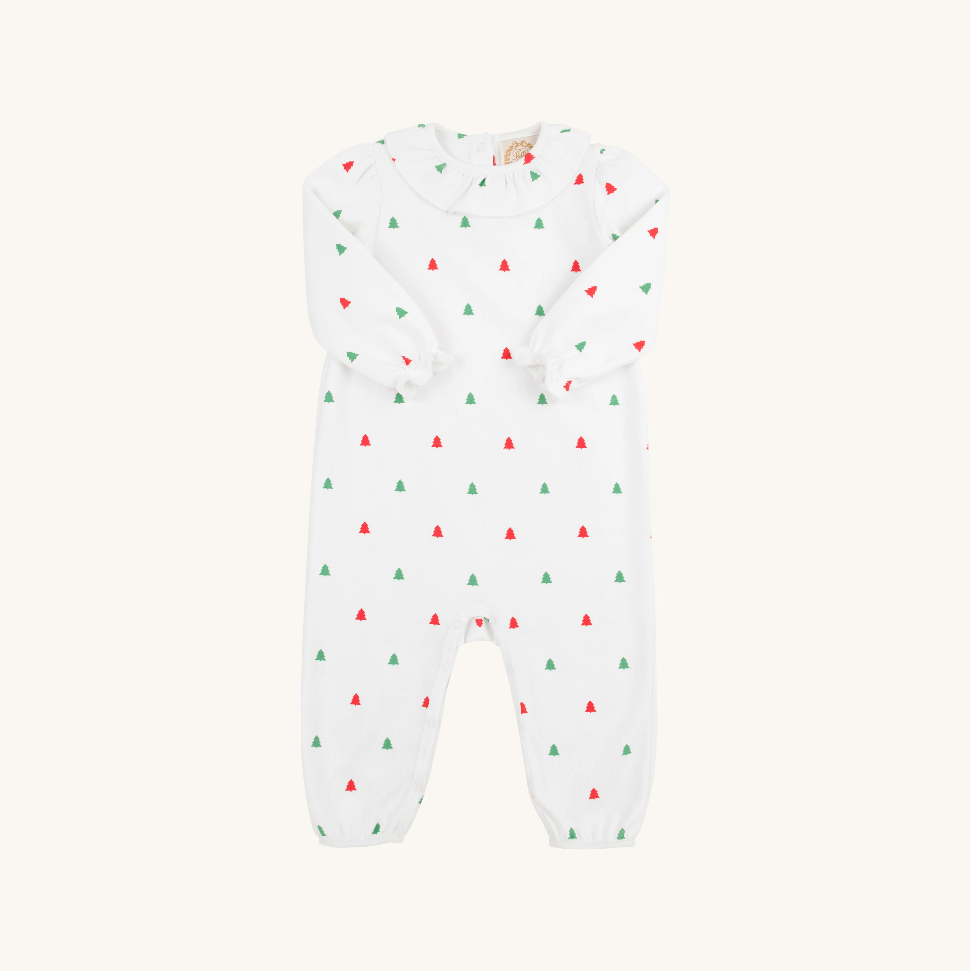 Long Sleeve Ramona Ruffle Romper - Thomas Point Tree Farm with Worth A | The Beaufort Bonnet Company