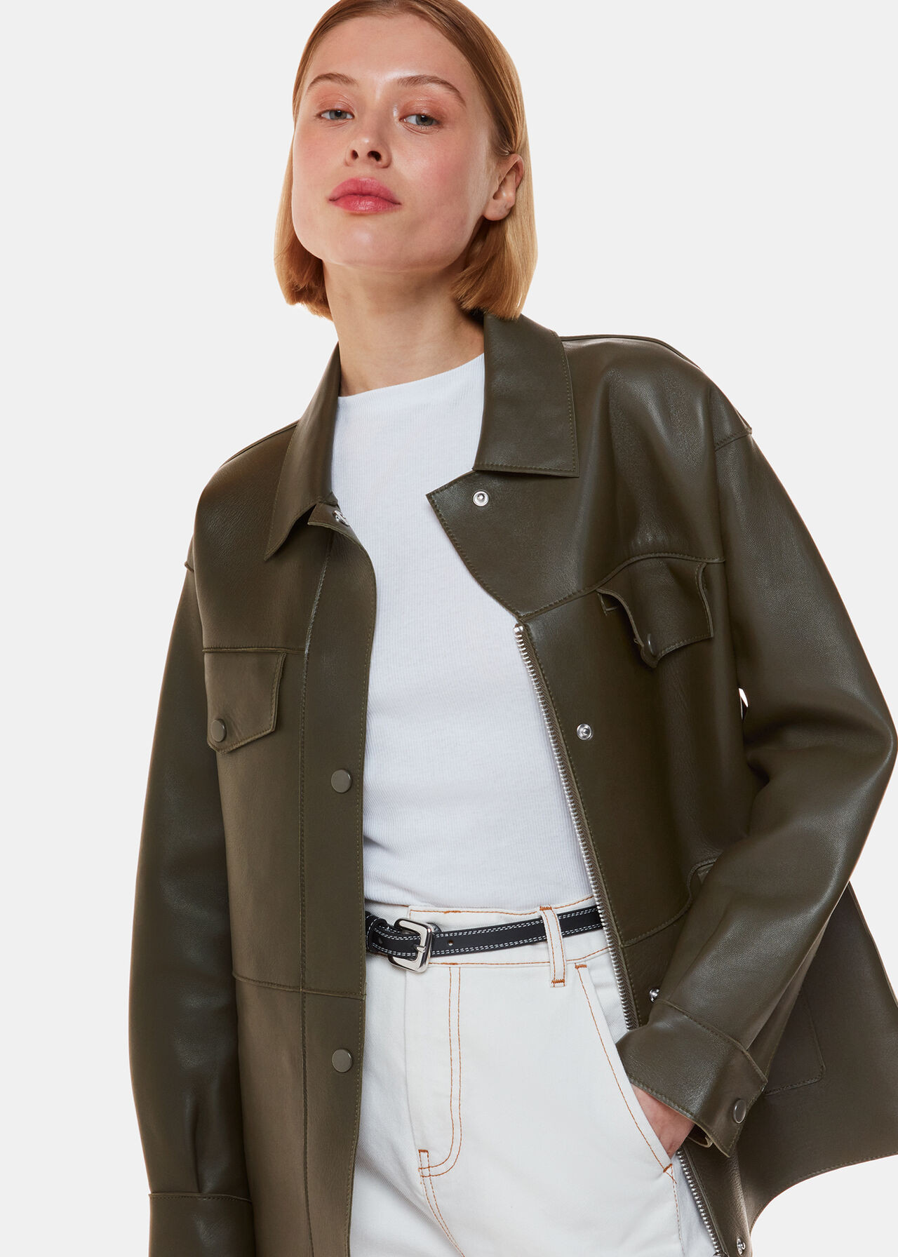 Clean Bonded Leather Jacket | Whistles