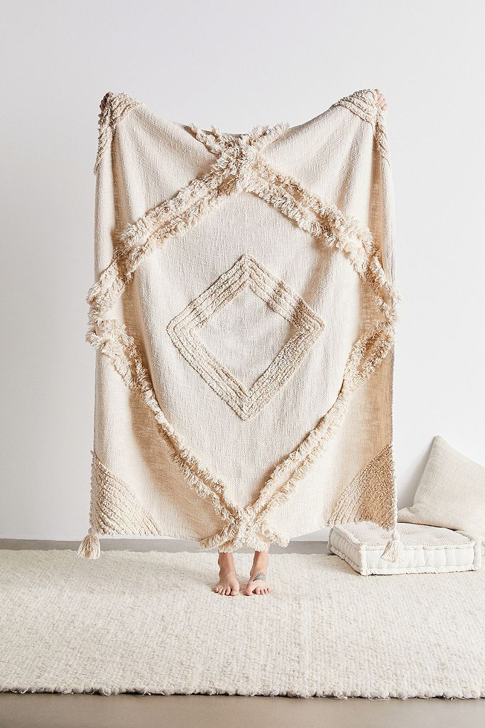Aden Tufted Throw Blanket | Urban Outfitters (EU)
