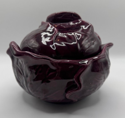 Purple Ceramic Cabbage Serving Dish 1970s Signed Vintage Decorative Plate | eBay US