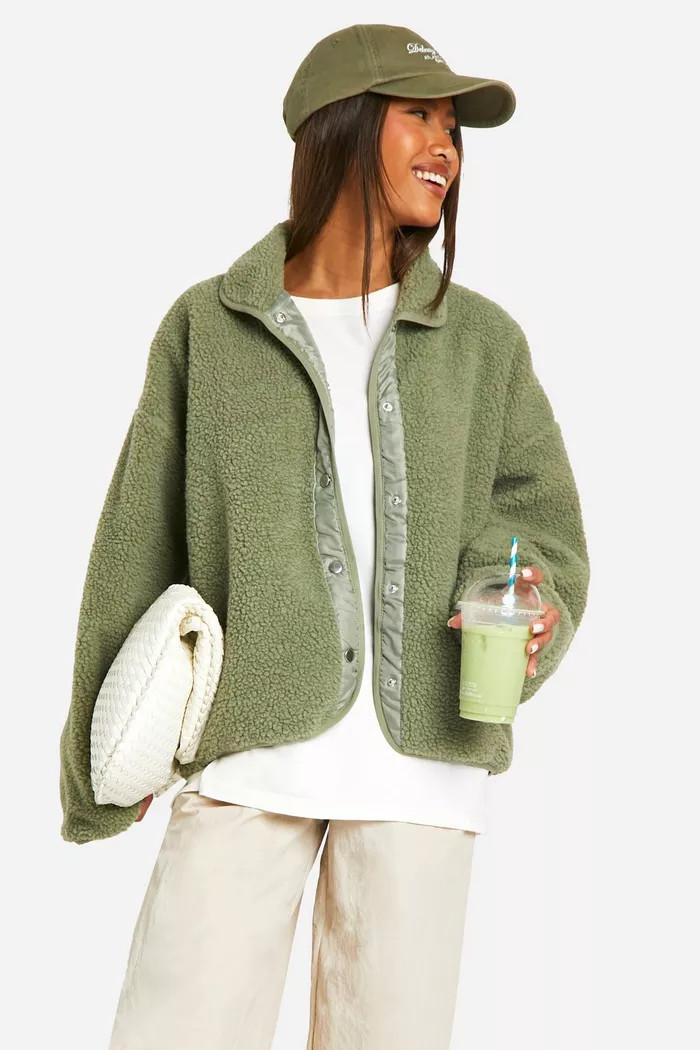 Boxy Teddy Jacket | Boohoo.com (UK & IE)