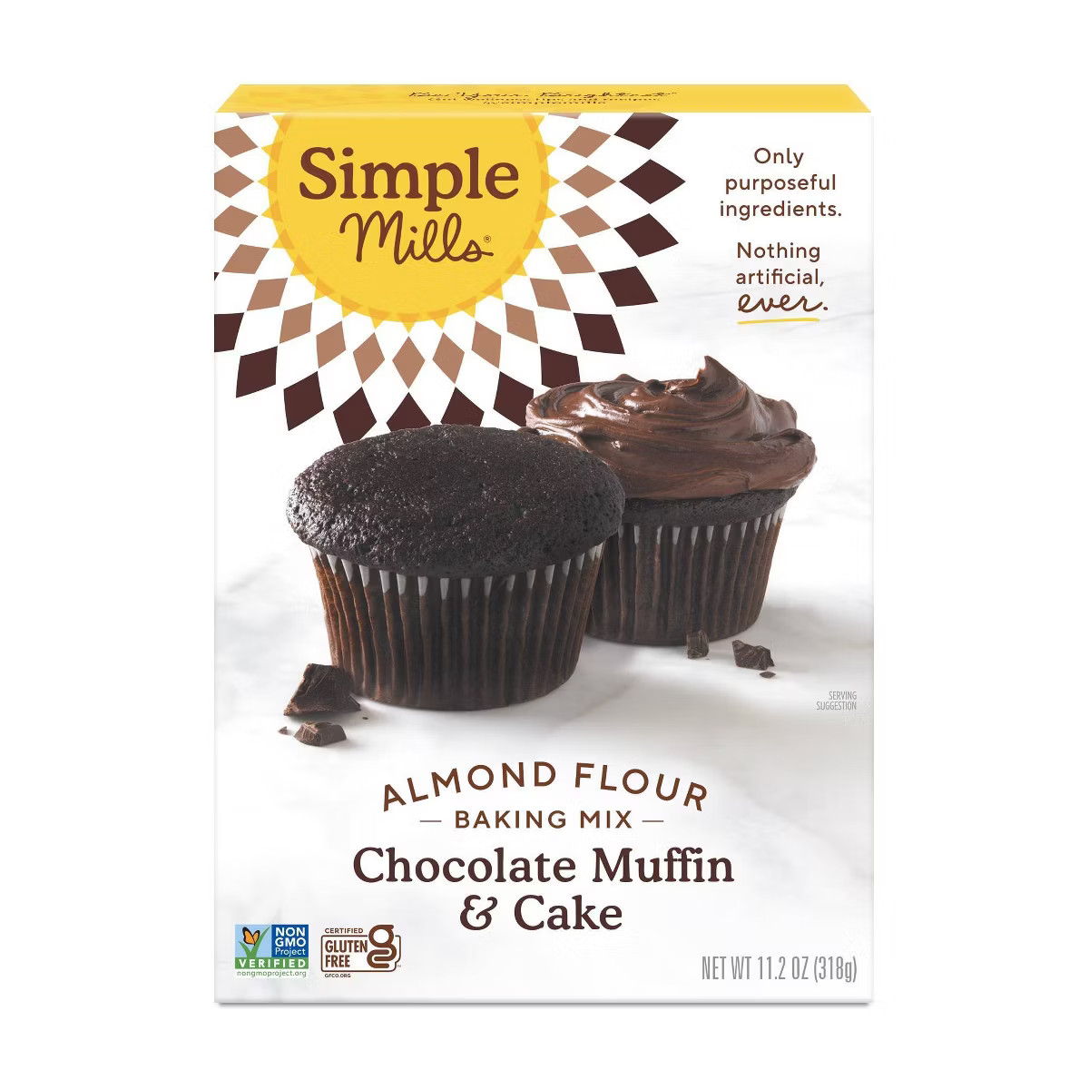 Simple Mills Gluten Free Chocolate Muffin & Cake Almond Flour Baking Mix - 11.2oz | Target