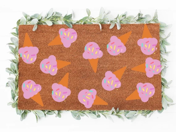 Ice Cream Doormat  Ice Cream Lovers  Doormat  Spring or | Etsy | Etsy (US)