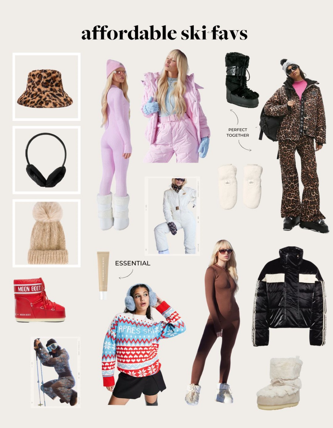 my affordable ski favs: revolve, pretty little thing, moon boots, Adidas, asos #ski #snow #apresski #holiday

#LTKGiftGuide #LTKHoliday #LTKSeasonal