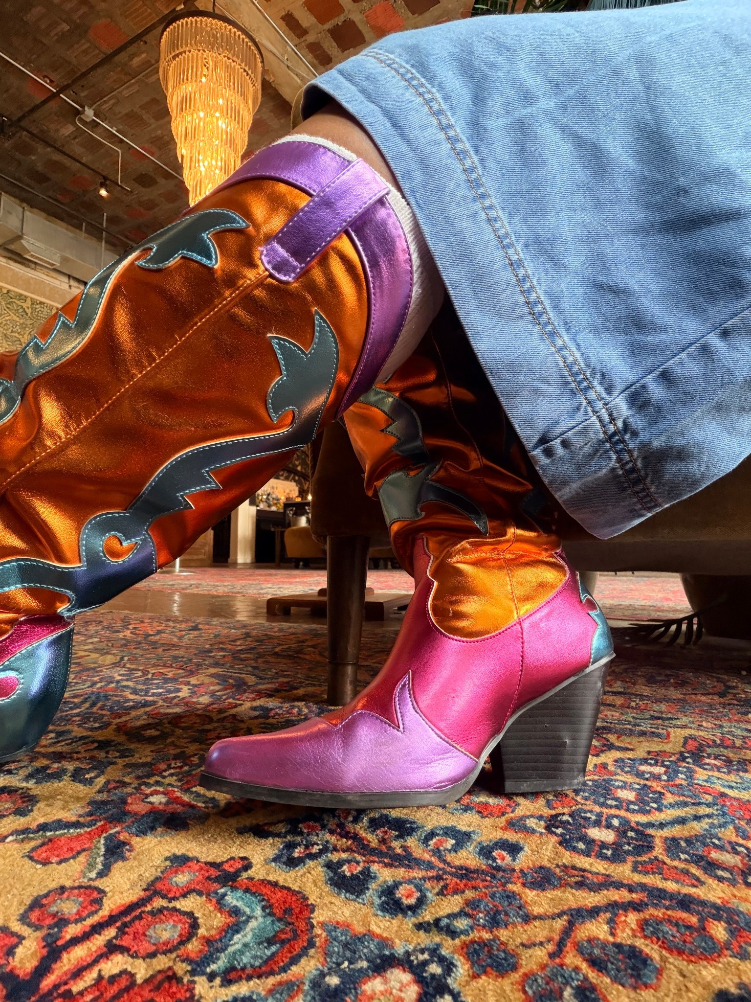 Metallic western cowboy boots. Comes in 4 colorways #amazonfind #under50 #rodeo #cowgirll

#LTKootd #LTKFestival
