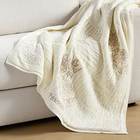 LoveShackFancy Hanukkah Heirloom Throw | Pottery Barn Teen