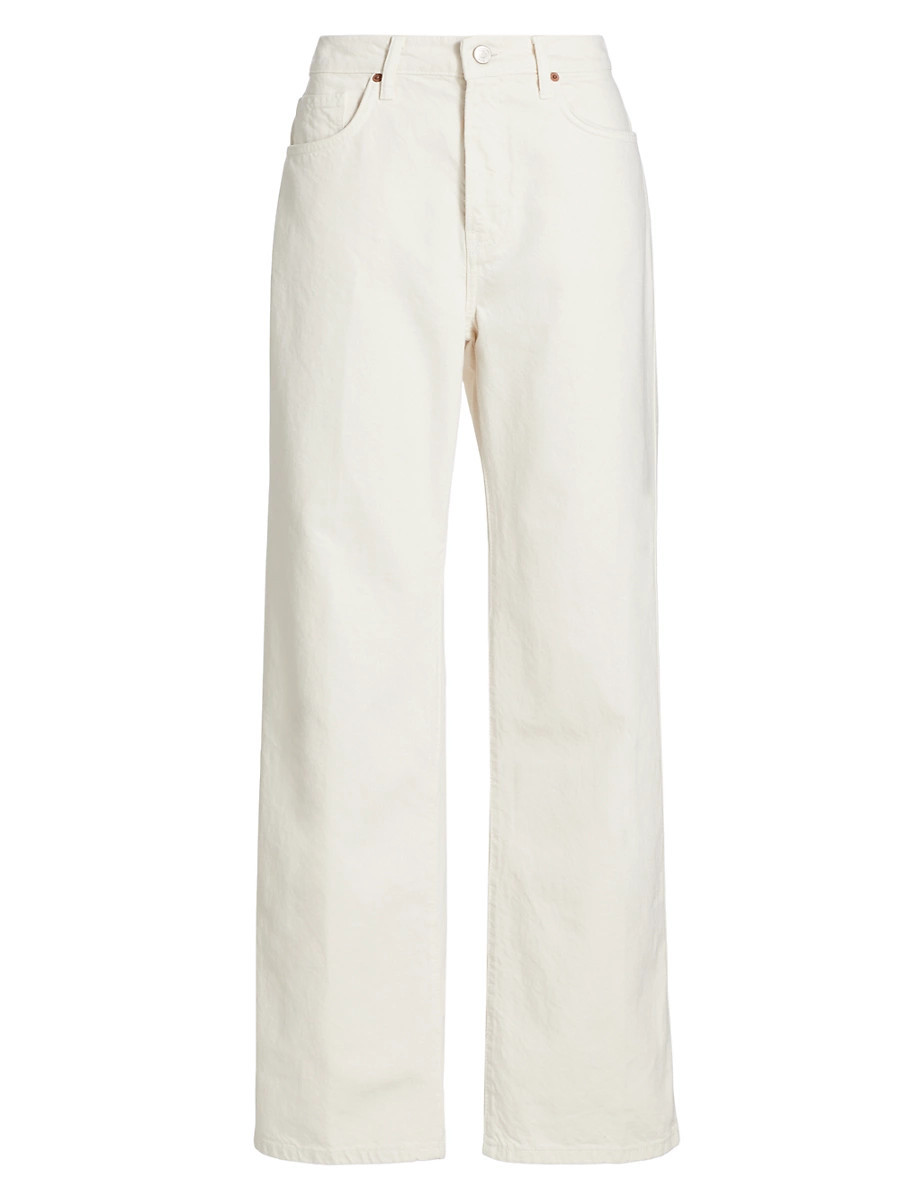 Women's Val '90s Mid-Rise Straight-Leg Jeans - Fior Di Latte - Size 29 | Saks Fifth Avenue