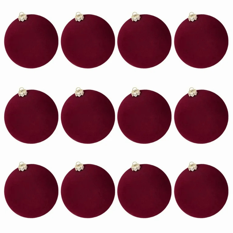 WBQ 12 Pcs Velvet Christmas Clearance Sales Balls Bulk Flocked Christmas Tree Ball | Walmart (US)