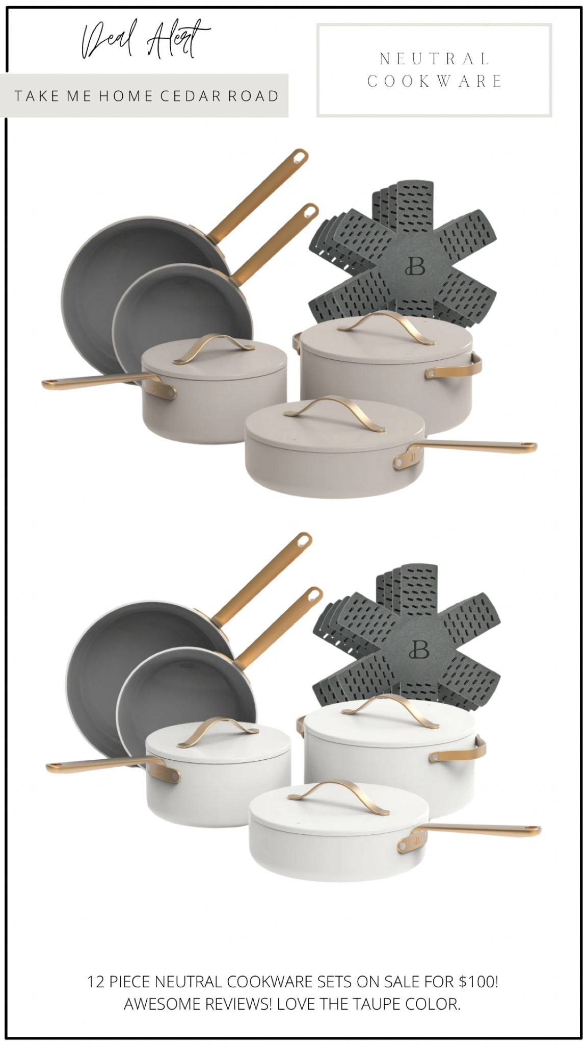 Prettiest cookware, reputable brand on sale now! Love the taupe color

Cookware, neutral cookware, kitchen,  neutral kitchen 

#LTKFindsUnder100 #LTKSaleAlert #LTKHome
