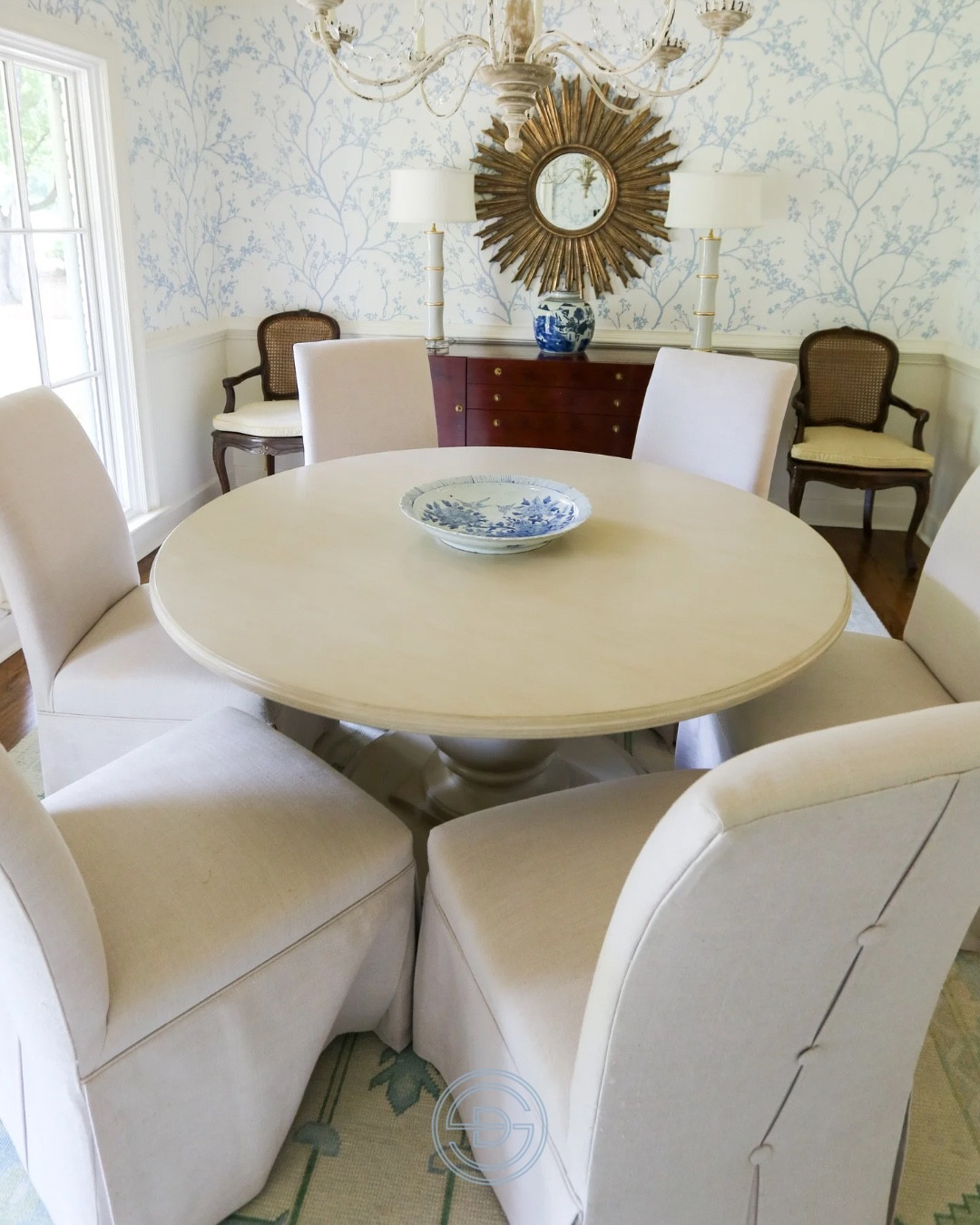 Grateful for the spaces that bring us together. This classically curated dining room is the perfect blend of old and new — timeless details, collected pieces, and a spot ready for Thursday's Thanksgiving memories. 🤍🍂

Grandmillennial dining room | dining room inspo | dining room design 

#LTKHome